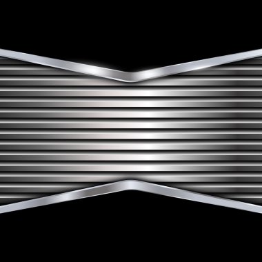 Siyah ve gümüş metal arka planlar. Soyut vektör çizim