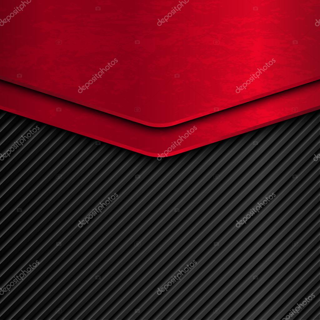 Black and red metallic background. Grunge metal background. Vector