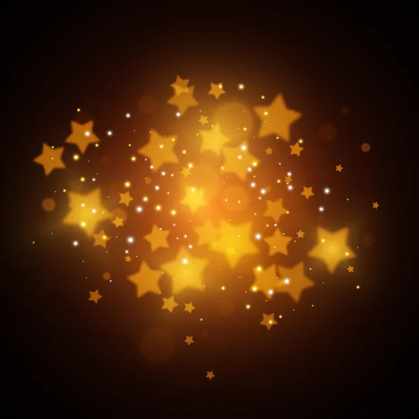 Magische Sterne Hintergrund. goldene magische Sterne. Vektorillustration — Stockvektor