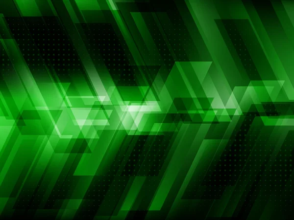 Abstrakt digital teknik bakgrund med gröna ränder. Hi-Tech begreppet vektor illustration — Stock vektor