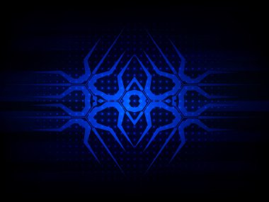 Soyut mavi fütüristik dijital teknoloji arka plan. Vektör çizim