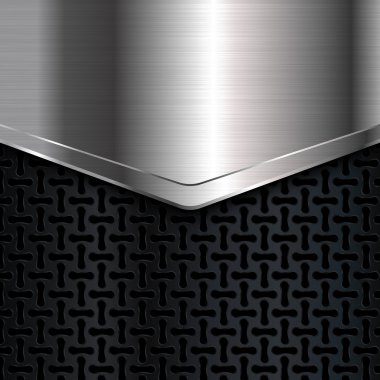 Metal arka plan. Siyah ve gümüş Metalik arka plan. Metal ızgara. Vektör çizim