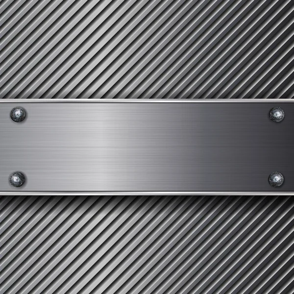 Abstract metal template background design. Vector metallic banner — Stock Vector