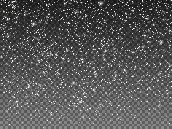 Falling stars etkisi. Stardust şeffaf bir arka plan üzerinde. Vektör çizim