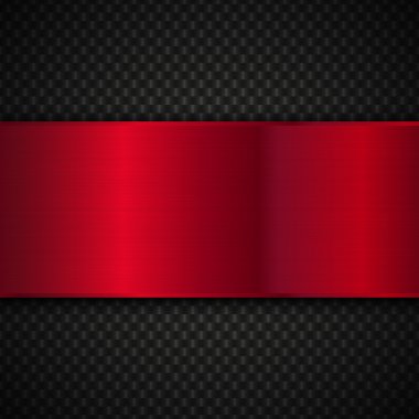 Kırmızı ve siyah metalik arka plan. Soyut vektör metal arka plan