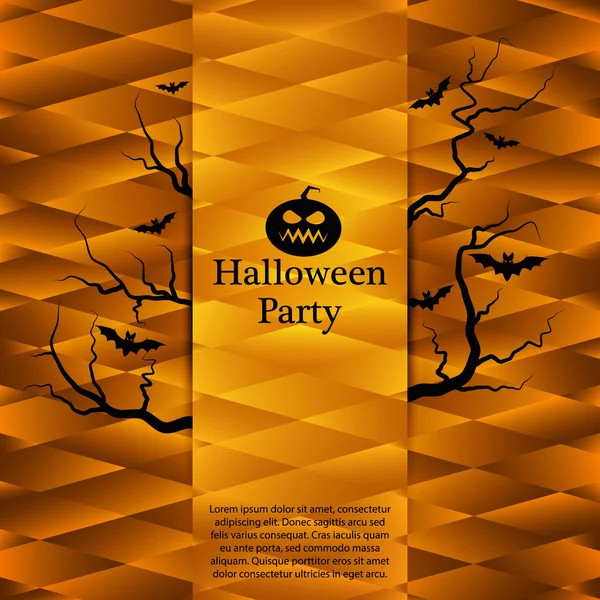 Halloween-Party-Plakat. abstrakter Vektorhintergrund — Stockvektor