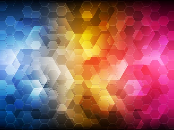 Colorful geometric background with hexagons. Abstract vector illustration — Stock Vector