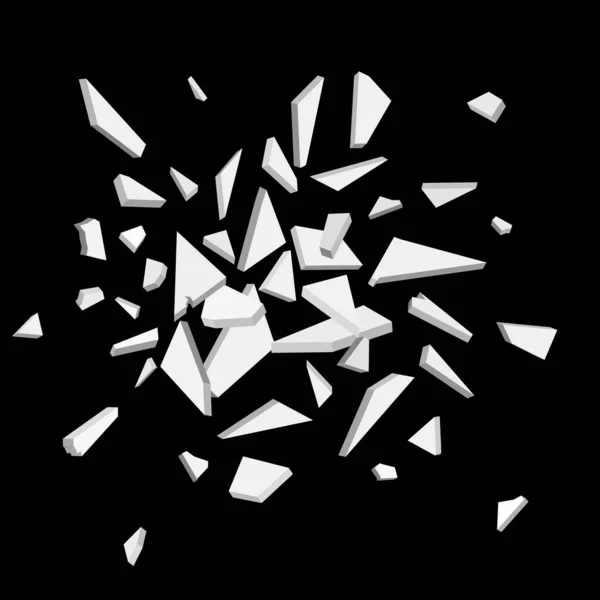 Bílé Úlomky Černém Pozadí Abstraktní Exploze Vektorová Ilustrace Eps10 — Stockový vektor