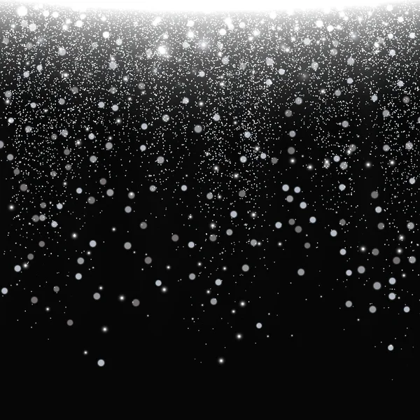Textura Prata Stardust Estrelas Cadentes Efeito Luz Brilhante Ilustração Vetorial — Vetor de Stock
