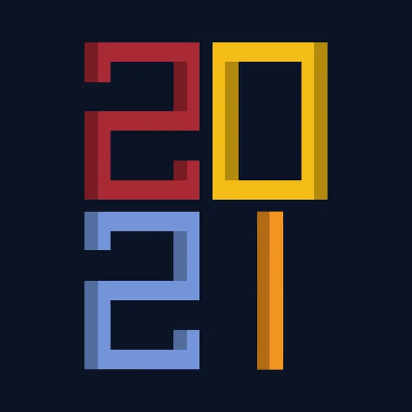 Yeni Yıl Posteri 2021 Logo Konsepti Vektör Illüstrasyonu Eps10 — Stok Vektör