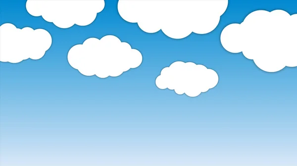 Cielo Azul Con Nubes Blancas Ilustración Vectorial Eps10 — Vector de stock