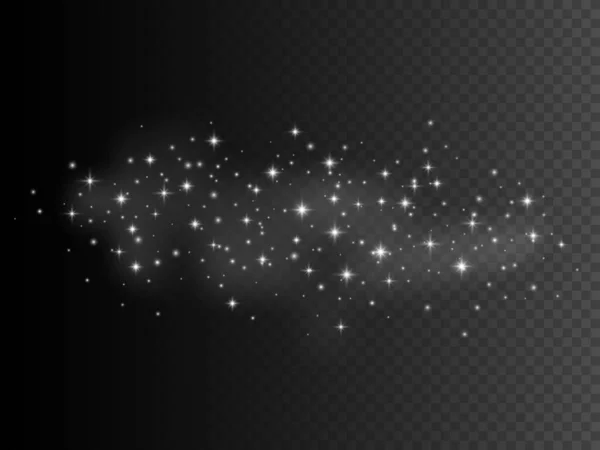 Effet Lumineux Lumineux Avec Nombreuses Particules Paillettes Effet Lumière Transparent — Image vectorielle