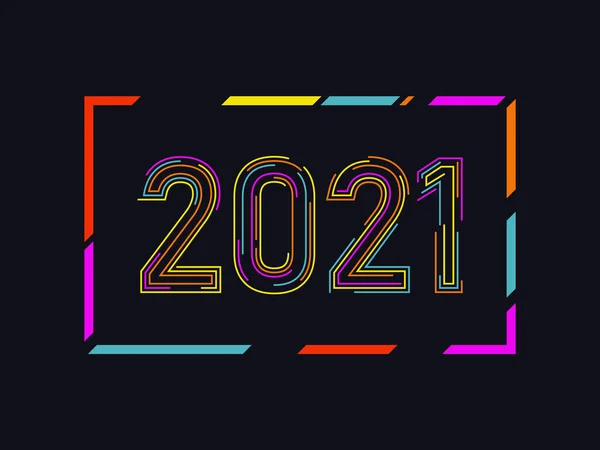 2021 Yeni Yıl 2021 Logo Numaraları Dizaynı Vektör Illüstrasyonu Eps10 — Stok Vektör