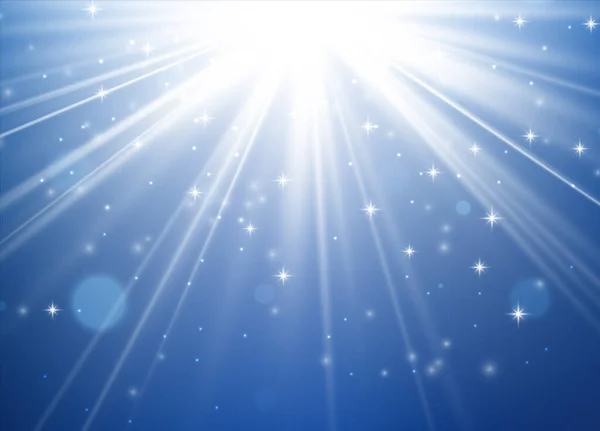 Parlak Işık Efekti Parıltılı Yıldız Patlaması Işınlı Parlak Yıldız Vektör — Stok Vektör