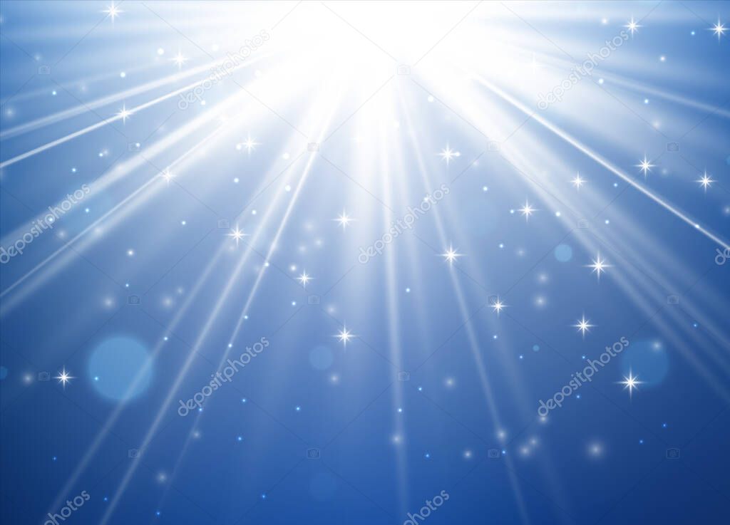 Glow light effect. Star burst with sparkles. Bright star with rays. Vector Illustration EPS10