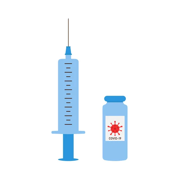 Covid Coronavirus Syringe 바이러스 풀입니다 Eps10 — 스톡 벡터