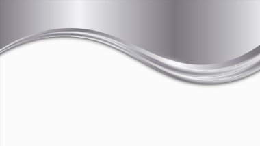 Gümüş ve beyaz metal dalga arka planı. Soyut vektör tasarımı EPS10