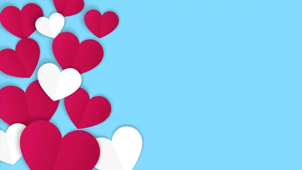 Valentinstag Konzept Hintergrund Papiergeschnittene Herzen Vektorillustration Eps10 — Stockvektor