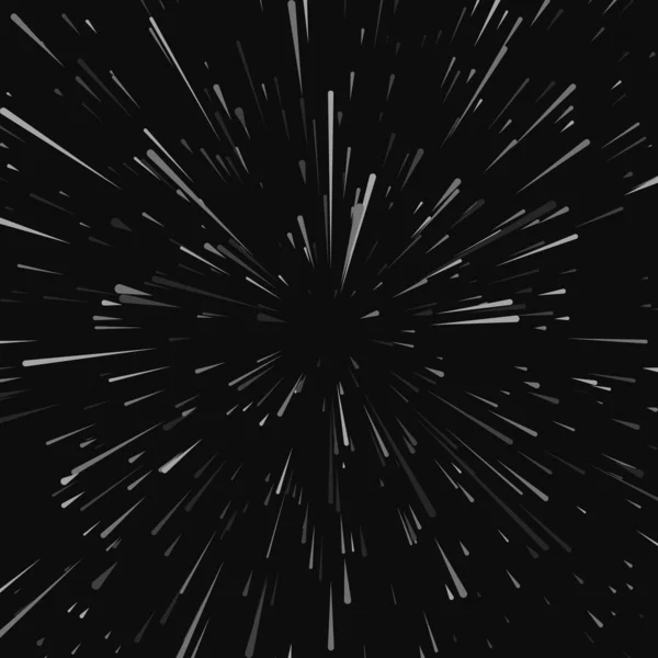 抽象的な星や太陽 爆発効果 白黒ベクトルイラスト Eps10 — ストックベクタ