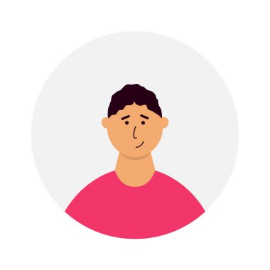 Avatar profil simgesi. Soyut erkek portresi. Vektör illüstrasyonu EPS10