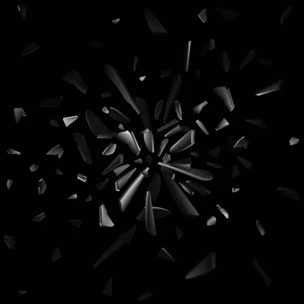 Fragmentos Vidrio Roto Explosión Abstracta Fondo Vectorial Eps10 — Archivo Imágenes Vectoriales