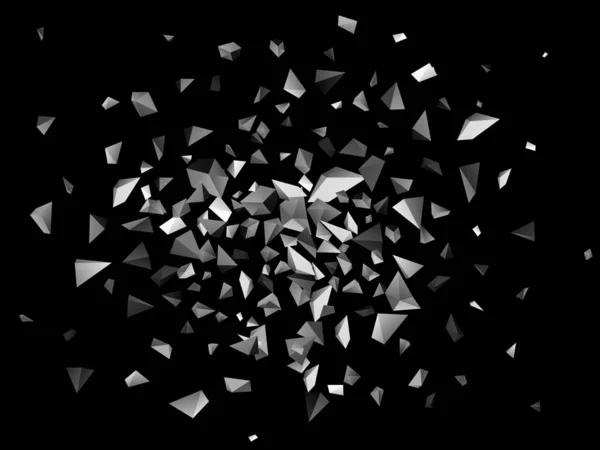 Fragmentos Sobre Fondo Negro Explosión Abstracta Ilustración Vectorial Eps10 — Archivo Imágenes Vectoriales