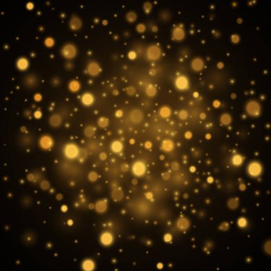 Altın soyut bokeh arka plan. Altın yıldız tozu arka planı. Vektör illüstrasyonu EPS10