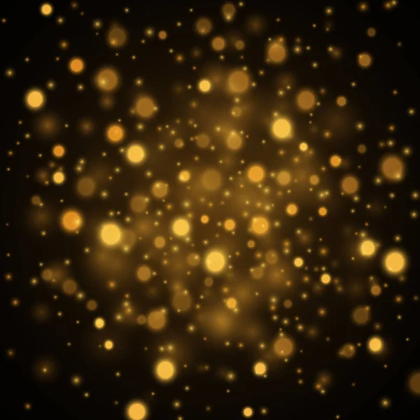 Fondo Bokeh Abstracto Dorado Fondo Oro Estrellado Ilustración Vectorial Eps10 — Vector de stock