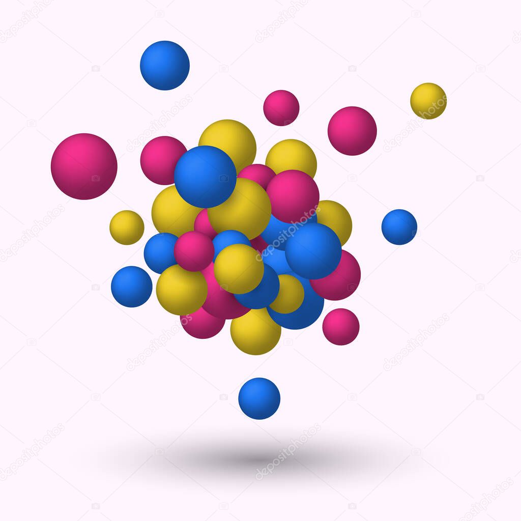 3d spheres. Vector geometric background with spheres. EPS10