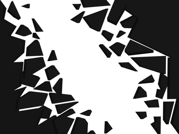 Фрагмент Вибуху Стіни Абстрактний Вибуховий Фон Чорно Біла Векторна Ілюстрація — стоковий вектор
