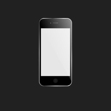 izole boş bir ekran ile akıllı telefon