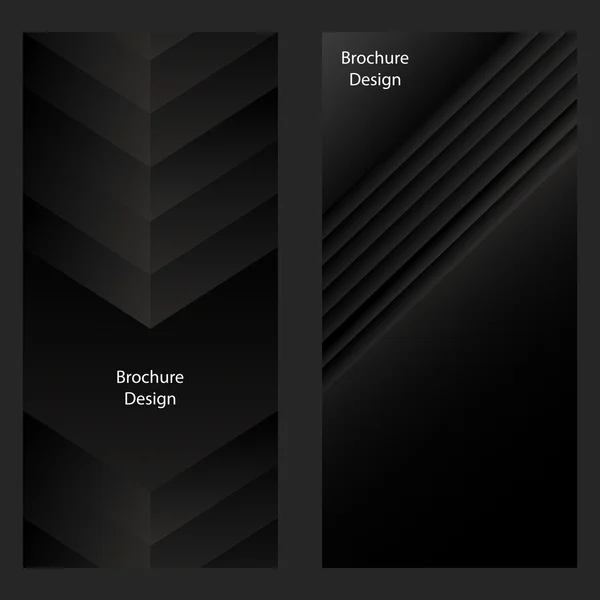Set di Brochure Flyer design vettoriale template.Abstract sfondo vettoriale con strisce bianche e nere — Vettoriale Stock