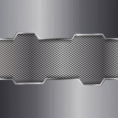 Metalik element ile tasarlamak vektör arka plan