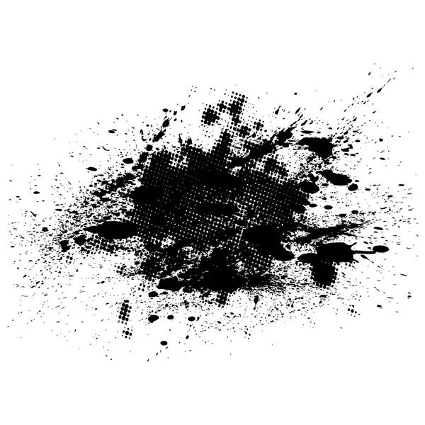 Paint stains black blotch background — Stock Vector