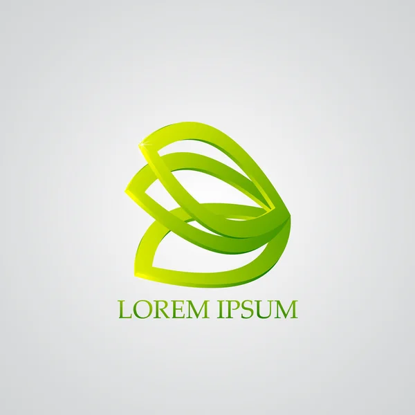 Logo-ul vectorial eco abstract sub formă de frunze — Vector de stoc