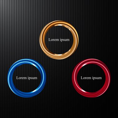 vector set of round metal frames/