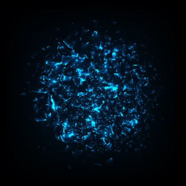 Mavi techno stil vektör patlama