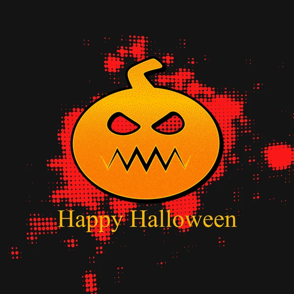 Bannière d'Halloween heureuse avec citrouille — Image vectorielle