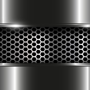 altıgenler metal plakalar ile geometrik desen