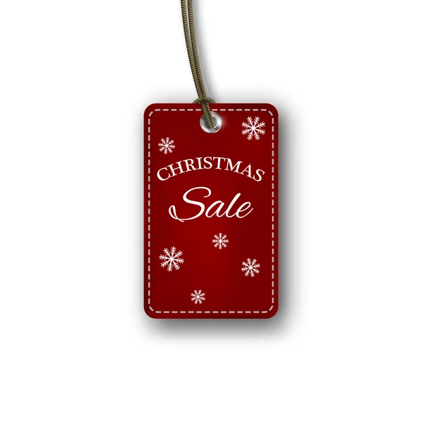 クリスマス販売タグ。白い背景で隔離のラベル — ストックベクタ