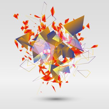 arka plan ile geometrik şekiller. İş sunumları, el ilanları, afişler için vektör tasarımı