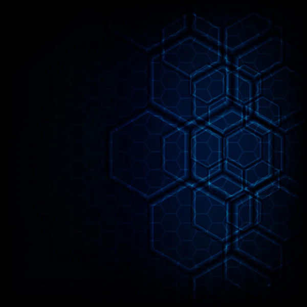 Fond vectoriel abstrait avec des hexagones — Image vectorielle