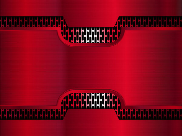 Abstract technology background. Vector metallic banner.