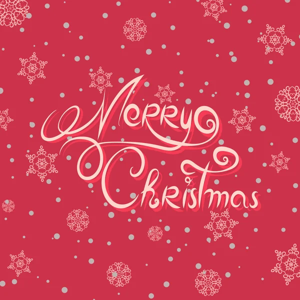 Merry Christmas lettering design. Hand drawn design elements — Stock Vector