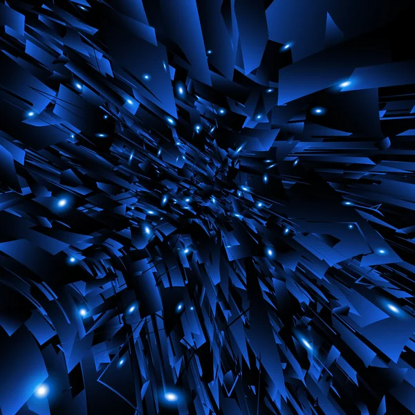 Explosión azul abstracta. Ilustración vectorial . — Vector de stock