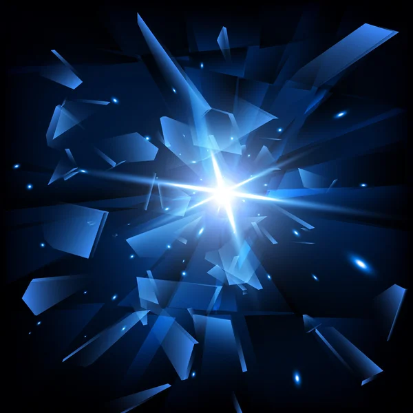Explosión vectorial de estilo techno azul — Vector de stock