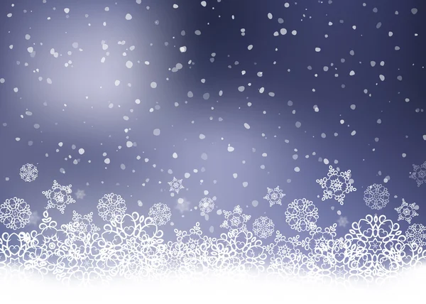 Fondo de copos de nieve de Navidad. Ilustración vectorial . — Vector de stock