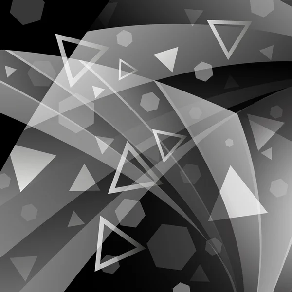 黑色和白色的几何背景矢量图 — 图库矢量图片