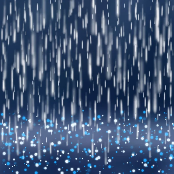 Fondo con lluvia. Ilustración vectorial — Vector de stock