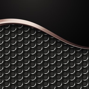 Siyah metal arka plan dalga ve ızgara ile